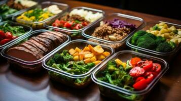 Wholesome meal prep making healthy eating convenient. Generative AI photo