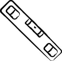 Spirit level hand drawn vector illustration