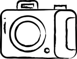 Camera hand drawn vector illustration