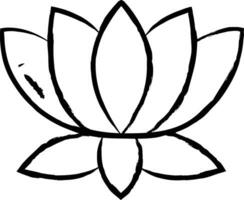 Lotus hand drawn vector illustration