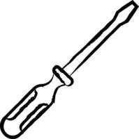 Screwdriver hand drawn vector illustration