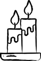 Candles hand drawn vector illustration