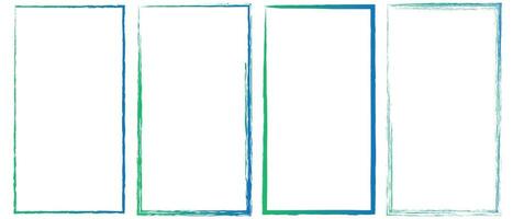 Grunge square and rectangle frames. Ink empty black boxes set. Rectangle borders collections. Rubber square stamp imprint. Vector illustration isolated on white background.