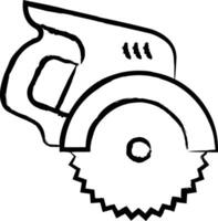 Circular Saw hand drawn vector illustration