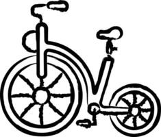 Bicycle hand drawn vector illustration