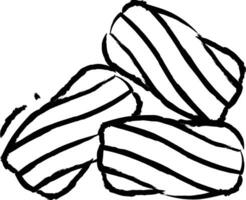 candies licorice hand drawn vector illustration