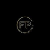 FP creative modern letters logo design template vector