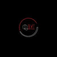 QM creative modern letters logo design template vector