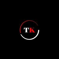 TK creative modern letters logo design template vector