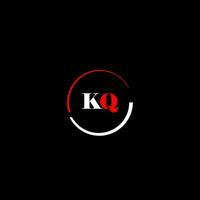 kq creativo moderno letras logo diseño modelo vector