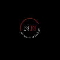 NN creative modern letters logo design template vector