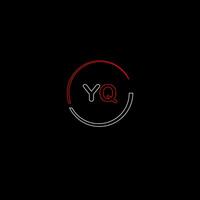 YQ creative modern letters logo design template vector