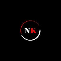 nk creativo moderno letras logo diseño modelo vector