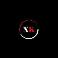 XK creative modern letters logo design template vector