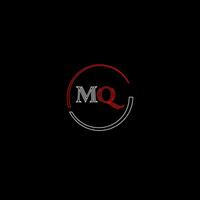 mq creativo moderno letras logo diseño modelo vector