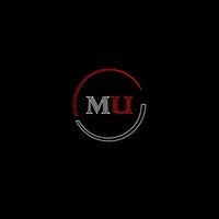MU creative modern letters logo design template vector