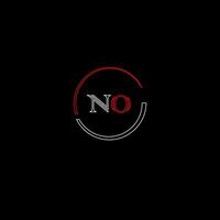 NO creative modern letters logo design template vector