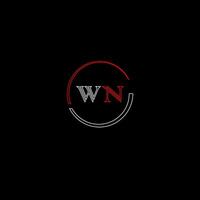 WN creative modern letters logo design template vector