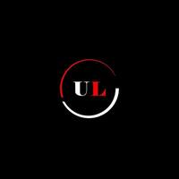 UL creative modern letters logo design template vector