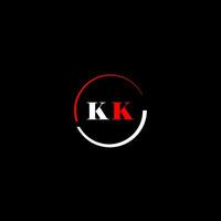 KK creative modern letters logo design template vector