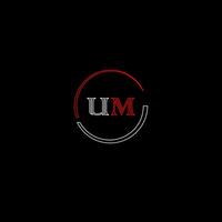UM creative modern letters logo design template vector