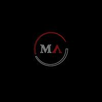 MA creative modern letters logo design template vector