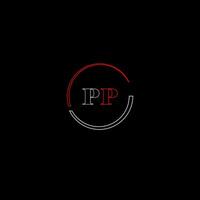 PP creative modern letters logo design template vector