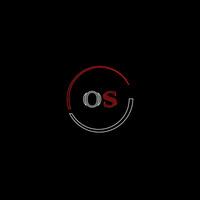 OS creative modern letters logo design template vector