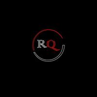 RQ creative modern letters logo design template vector