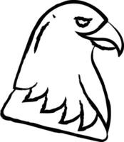 Eagle bird hand drawn vector illustration