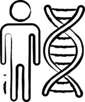 Human Genetics hand drawn vector illustration