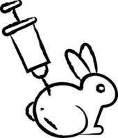 Animal testing hand drawn vector illustration
