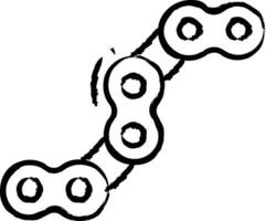 Chain hand drawn vector illustration