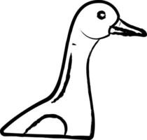 Goose bird hand drawn vector illustration