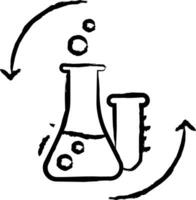 Chemical test hand drawn vector illustration