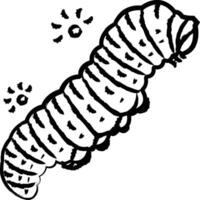 Caterpillar hand drawn vector illustration