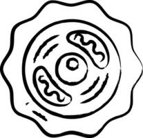 Leaf cell hand drawn vector illustration