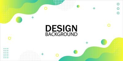 abstract design background with yellow and green colors vector