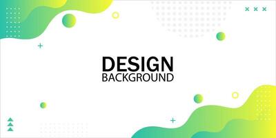 abstract design background with yellow and green colors vector