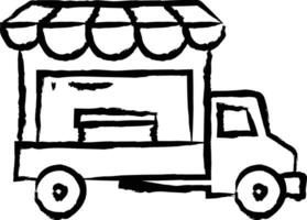 Food Car hand drawn vector illustration