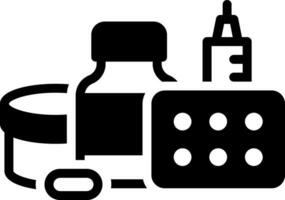 solid icon for pharmacology vector