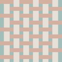 Vector illustration of seamless flat minimal checkered woven pattern in pastel color design for kids.  For wallpaper design, pattern, background, web