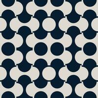 Vector illustration of abstract flat seamless contemporary modern mid-century monochrome geometric semi-circle pattern. For wallpaper design, pattern, background, web, print, card