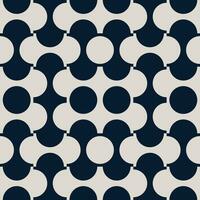 Vector illustration of abstract flat seamless contemporary modern mid-century monochrome geometric semi-circle pattern. For wallpaper design, pattern, background, web, print, card