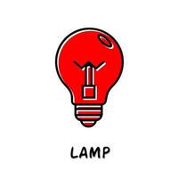 Lamp icon vector illustration. Stock vector.