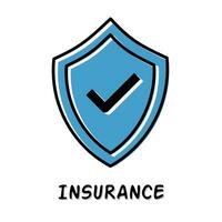 Insurance icon illustration. Stock vector. vector