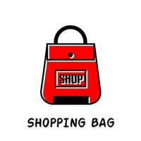 Shopping bag icon vector illustration. Stock vector.