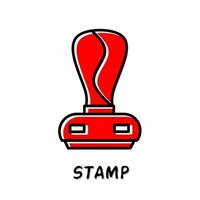 Stamp icon vector illustration. Stock vector.