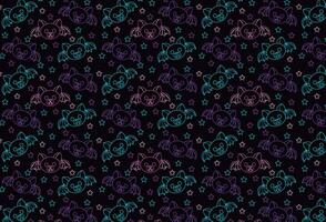 Vibrantly Graded Holographic Bat Pattern for Fabrics, Website Backgrounds, and Wallpaper - Multicolored Futuristic Design, Ideal for Versatile Illustrations and Fashion Applications vector