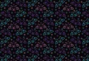 Vibrantly Graded Holographic Bat Pattern for Fabrics, Website Backgrounds, and Wallpaper - Multicolored Futuristic Design, Ideal for Versatile Illustrations and Fashion Applications vector